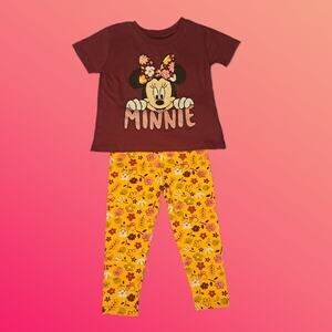 Disney Baby 18M Minnie Mouse 2 Piece Outfit Set with Pink Sparkle Graphics